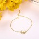 14K Gold Plated Moon Bracelet 925 Sterling Silver Crescent Moon Star Charm Bracelet Gift For Women 14K Gold Plated Moon Bracelet 925 Sterling Silver Crescent Moon Star Charm Bracelet Gift For Women